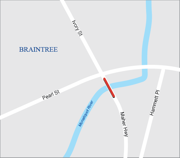 Braintree: Bridge Replacement, B-21-067, JW Maher Highway over Monatiquot River 